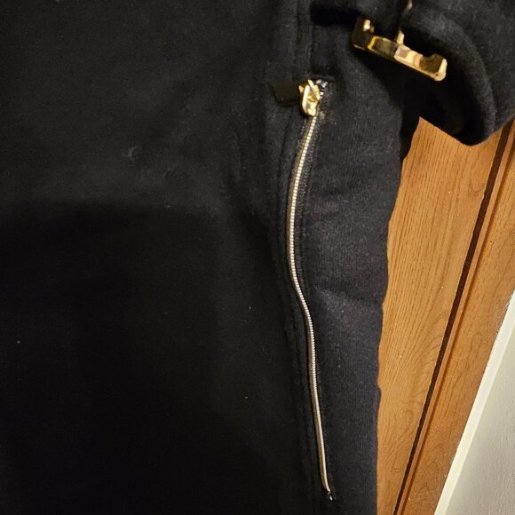 Avenue Women's Plus Size Side Tab Black & Leopard Fleece Jacket NWT Hood 30/32 - Picture 7 of 12